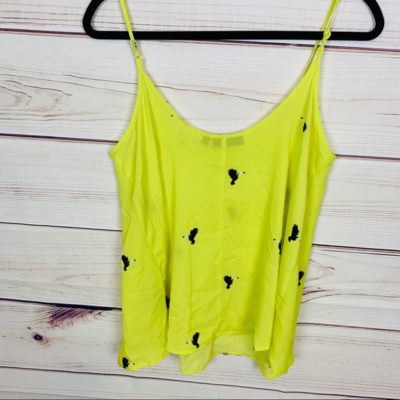 Apt. 9 neon bright bird print camisole blo… - Picture 2 of 6